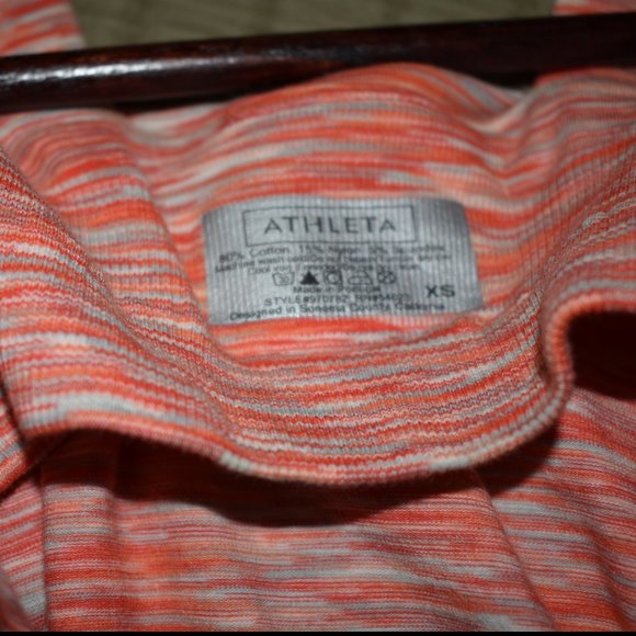 Athleta Sport Stretch Tank Top XS Orange Heather - Picture 3 of 9